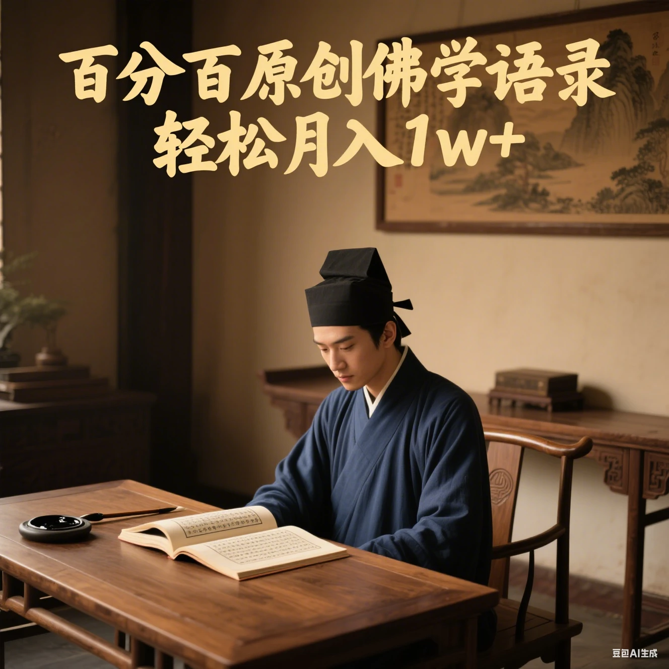 视频号佛学语录爆款新玩法,百分百原创视频每天1小时,轻松月入1w+-离锋创库