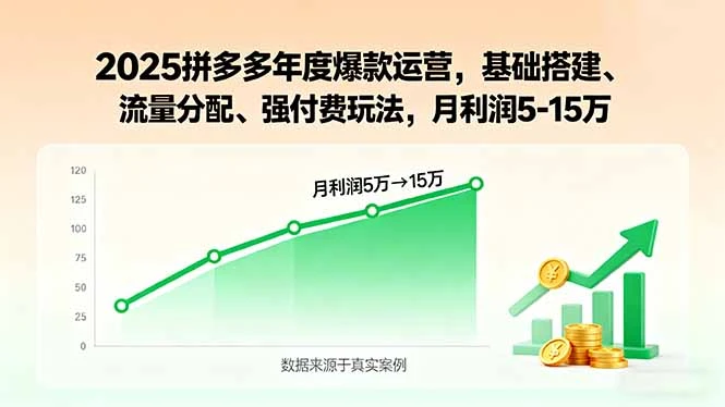 【精】2025拼多多年度爆款运营,基础搭建、流量分配、强付费玩法,月利润5-15万-离锋创库