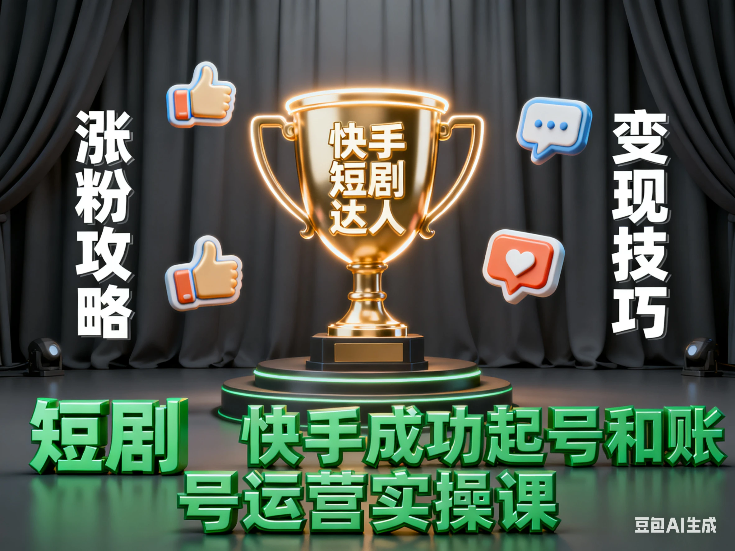 短剧 快手成功起号和账号运营实操课-离锋创库