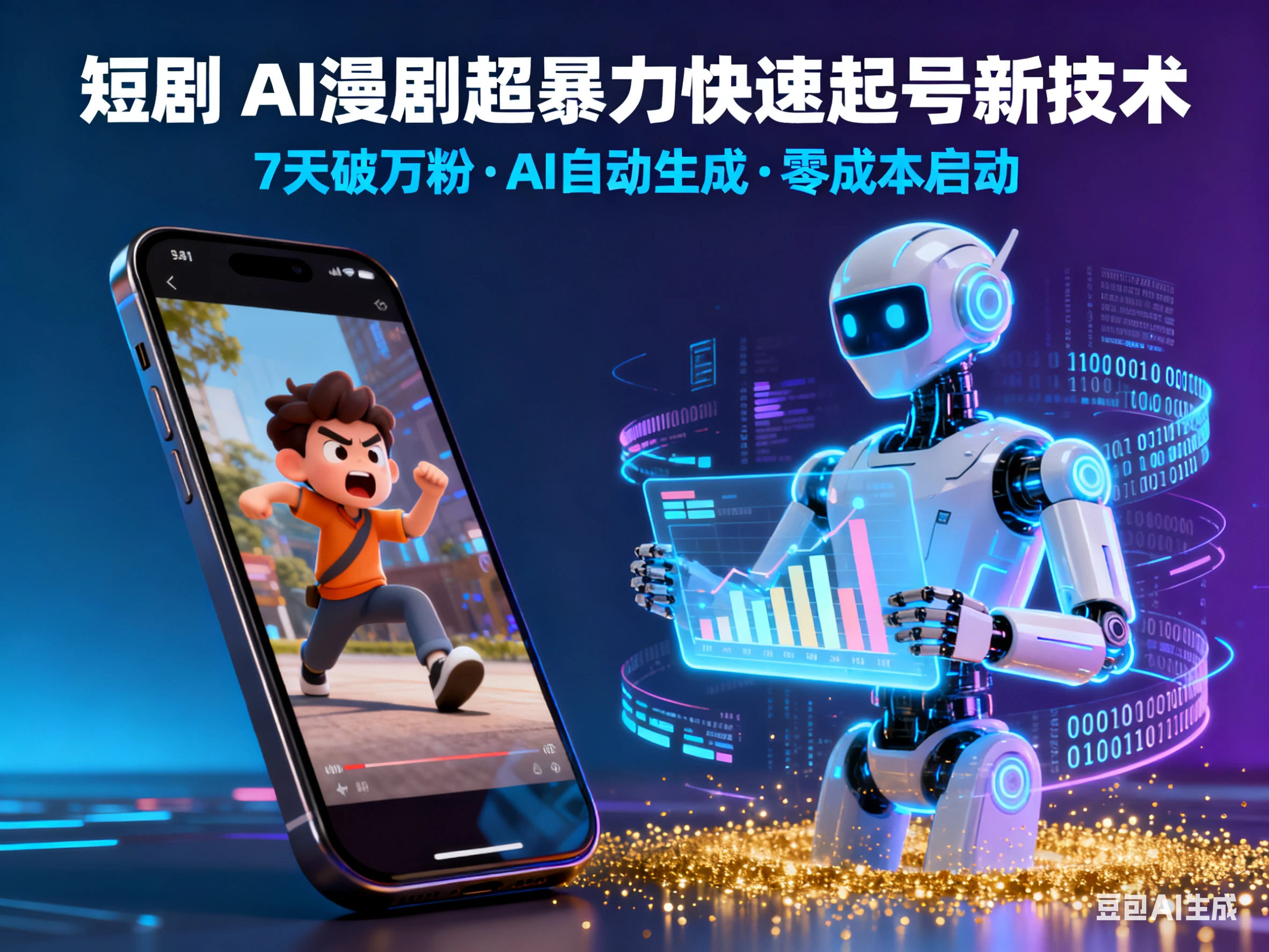 短剧 AI漫剧超暴力快速起号新技术-离锋创库