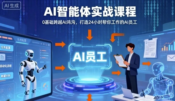 【精】Ai智能体实战课程,0基础跨越Ai鸿沟,打造24小时帮你工作的Ai员工,打破常规,以实战定义Ai-离锋创库