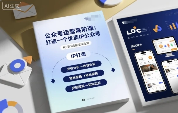 【精】公众号运营高阶课,打造一个优质IP公众号-离锋创库