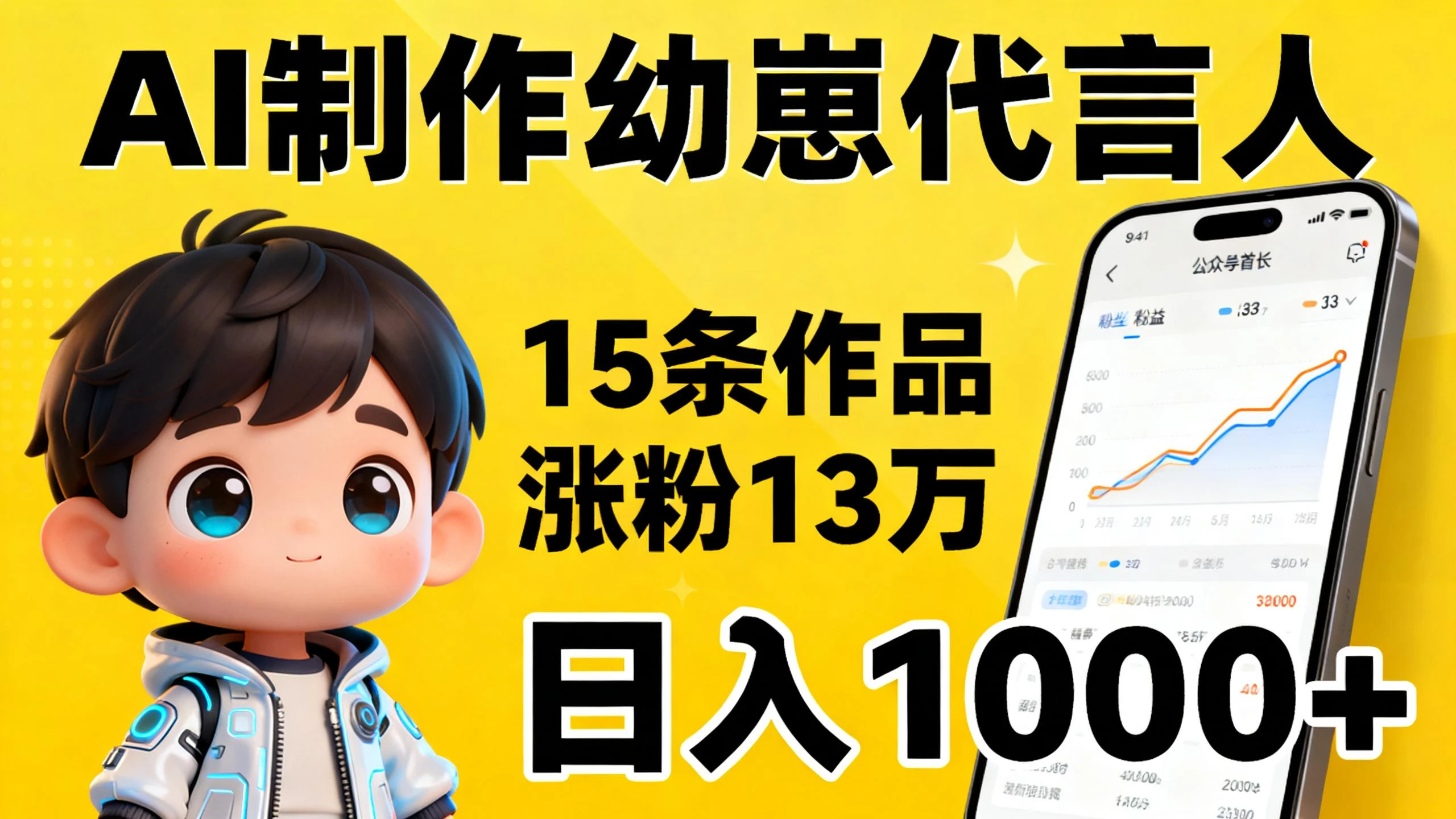 AI制作幼崽代言人,15条作品涨粉13万,日入1000+,实操教程-离锋创库
