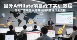 国外Affiliate项目线下实训教程，国外广告联盟从零开始的具体操作全流程-离锋创库