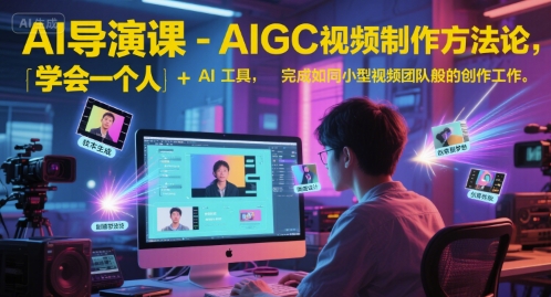 AI导演课-AIGC视频制作方法论，学会一个人+AI工具，完成如同小型视频团队般的创作工作，实现导演梦-离锋创库