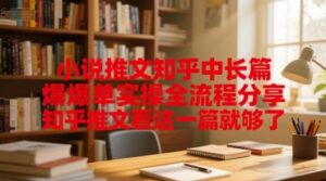 小说推文知乎中长篇爆单实操全流程分享,知乎推文看这一篇就够了-离锋创库