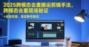 2025跨模态去重搬运剪辑手法，跨模态去重现场验证 +全程实操，真实账号验证-离锋创库