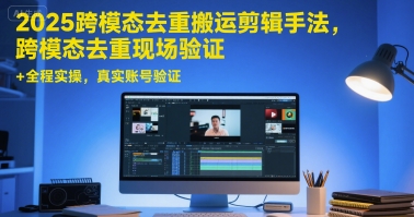 2025跨模态去重搬运剪辑手法，跨模态去重现场验证 +全程实操，真实账号验证-离锋创库