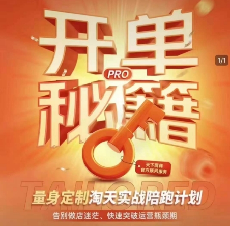 淘宝开单秘籍PRO，量身定制淘天实战陪跑计划，告别做店迷茫、快速突破运营瓶颈期(更新6月)-离锋创库