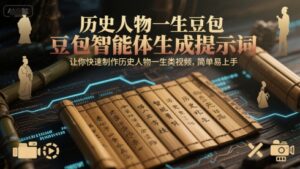 历史人物一生豆包智能体生成提示词,让你快速制作历史人物一生类视频,简单易上手-离锋创库