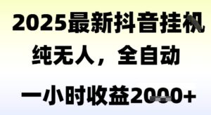 独家抖音无人撸礼物，全自动纯无人，长期稳定 一个小时收益2k+，小白当天拿结果【揭秘】-离锋创库