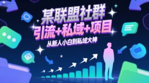某联盟社群，引流+私域+项目，从新人小白到私域大神-离锋创库