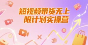 短视频带货无上限计划实操营，新人短视频带货工具流养号破播文案运营篇课程-离锋创库