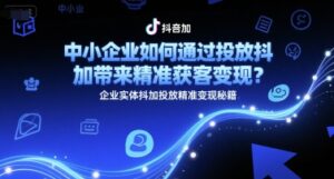 中小企业如何通过投放抖加带来精准获客变现？企业实体抖加投放精准变现秘籍-离锋创库