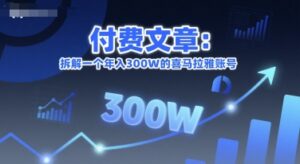 付费文章：拆解一个年入300W的喜马拉雅账号-离锋创库
