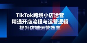 TikTok跨境小店运营,精通开店流程与运营逻辑,提升店铺运营效率-离锋创库