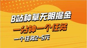 b站种草暴力掘金,一分钟一个任务,一个任务2-5元-离锋创库