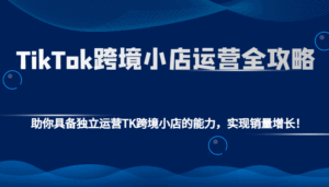 TikTok跨境小店运营全攻略:助你具备独立运营TK跨境小店的能力,实现销量增长!-离锋创库