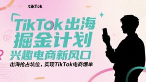 TikTok出海掘金计划，兴趣电商新风口，出海抢占坑位，实现TikTok电商爆单-离锋创库