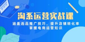 淘系运营实战课,涵盖选品推广技巧,提升店铺转化率,掌握电商运营知识-离锋创库