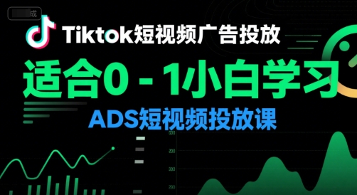 Tiktok短视频广告投放，适合0-1小白学习ADS短视频投放课-离锋创库