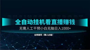 直播助手全自动看大平台直播赚钱,全自动无需人工干预,小白无脑日入1000-离锋创库