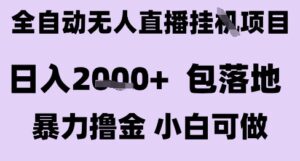 最新全自动抖音无人直播挂G项目,日入2k+ 包落地暴力撸金,小白可做【揭秘】-离锋创库