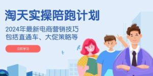 淘天实操陪跑计划,2024年最新电商营销技巧,包括直通车、大促策略等-离锋创库