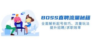 BOSS直聘流量秘籍，全面解析起号技巧、流量玩法，提升招聘/求职效率-离锋创库