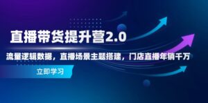 直播带货提升营2.0：流量逻辑数据，直播场景主题搭建，门店直播年销千万-离锋创库
