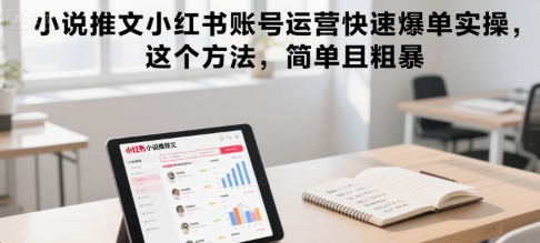 小说推文小红书账号运营快速爆单实操，这个方法，简单且粗暴-离锋创库