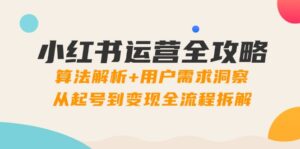 小红书运营全攻略：算法解析+用户需求洞察，从起号到变现全流程拆解-离锋创库