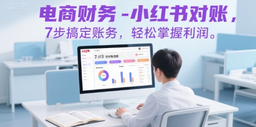 电商财务-小红书对账，7步搞定账务，轻松掌握利润-离锋创库