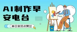 用AI制作早安电台,单日变现1k+,条条点赞过W-离锋创库