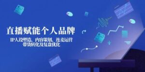 直播赋能个人品牌:IP人设塑造、内容策划、连麦运营、带货转化及复盘优化-离锋创库