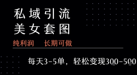 私域卖套图每天3-5单   每单利润99-2张+-离锋创库