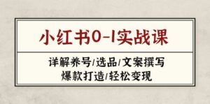 小红书0-1实战课(2023-2025),详解养号/选品/文案撰写/爆款打造/轻松变现-离锋创库