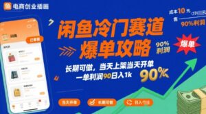 闲鱼冷门赛道爆单攻略，长期可做，当天上架当天开单，一单利润90% 利润，日入1k【揭秘】-离锋创库