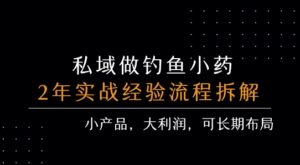 私域做钓鱼小药 每单利润3张+ 详细流程拆解-离锋创库