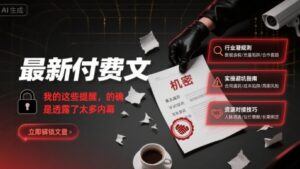 最新付费文:我的这些提醒,的确是透露了太多内幕-离锋创库