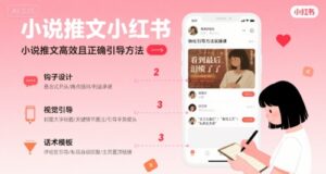 小说推文小红书高转化引导方法实操课，小说推文高效且正确引导方法-离锋创库