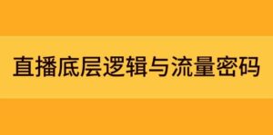 直播底层逻辑与流量密码：定位模型+案例拆解，急速流承接与数据优化全攻略-离锋创库
