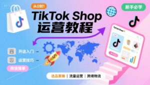 TikTok Shop从0到1运营教程，TikTok跨境电商新手必学课程-离锋创库