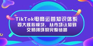 TikTok电商运营知识体系:四大核心模块,从市场认知到交易闭环的完整链路-离锋创库