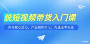 短视频带货入门课，养号核心技巧，产品知识学习，沟通话术训练-离锋创库