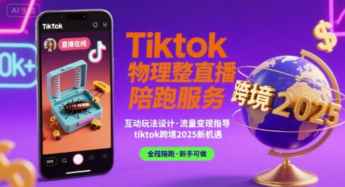 Tiktok物理整蛊直播陪跑服务-tiktok跨境2025-离锋创库