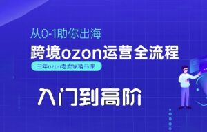 OZON入门到高阶全流程,从0-1助你出海,跨境ozon运营全流程-离锋创库