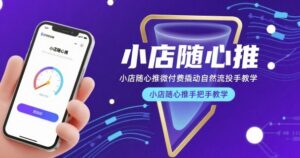 小店随心推微付费撬动自然流投手教学,小店随心推手把手教学-离锋创库