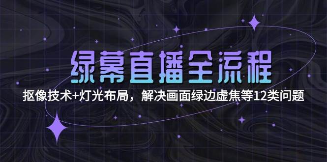 绿幕直播全流程：抠像技术+灯光布局，解决画面绿边虚焦等12类问题-离锋创库