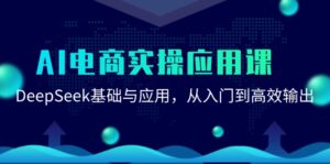 AI电商实操应用课:DeepSeek基础与应用,从入门到高效输出-离锋创库